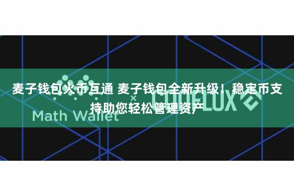 麦子钱包火币互通 麦子钱包全新升级！稳定币支持助您轻松管理资产