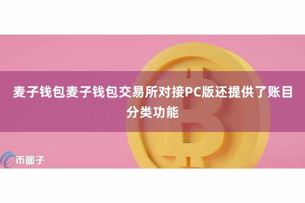麦子钱包麦子钱包交易所对接PC版还提供了账目分类功能