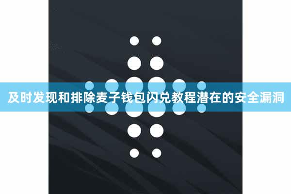 及时发现和排除麦子钱包闪兑教程潜在的安全漏洞