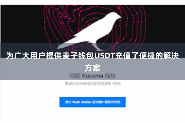 为广大用户提供麦子钱包USDT充值了便捷的解决方案